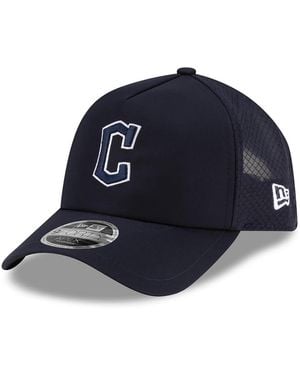 KTZ Cleveland Guardians 2026 Batting Practice Apex 9forty Adjustable Trucker Hat - Blue