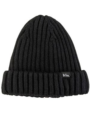 King Apparel Satin-lined Short Ribbed-knit Beanie - Black