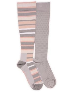 Muk Luks Compression Knee-high Socks - Gray