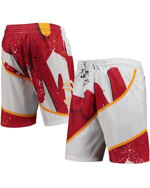 Mitchell & Ness Atlanta Hawks Hardwood Classics 1986 Hyper Hoops Swingman Shorts - White