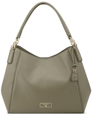 Nine West Deacon Triple Compartment Large Shoulder Bag - Gray