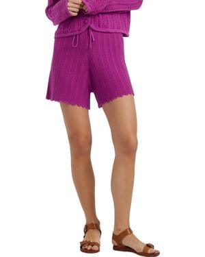 Chinti & Parker Chinti And Parker Cotton Crochet Shorts - Purple