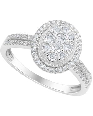 Macy's Diamond Halo Ring (1/2 Ct. T.w. - White
