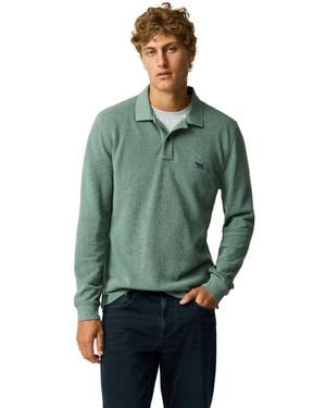 Rodd & Gunn The Gunn Long Sleeve Slim Fit Polo Shirt - Green