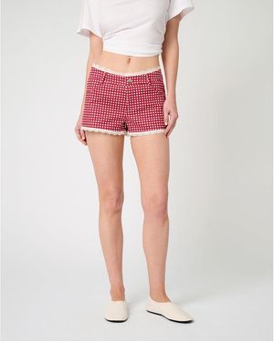 WeWoreWhat Low Rise Hot Short - Red