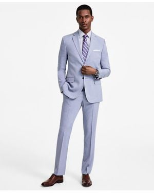 DKNY Modern-fit Stretch Nested Suit - Blue