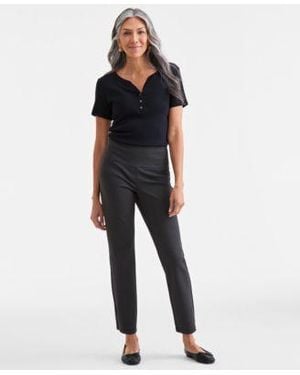 Style & Co. Style Co Straight Leg Ponte Knit Pants Created For Macys - Black