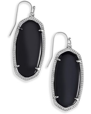 Kendra Scott 14k Gold Plated Elle Drop Earrings - Black