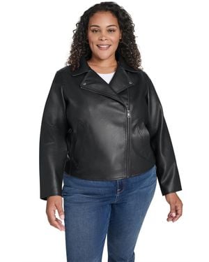 Levi's Plus Size Long Sleeve Moto Jacket - Black