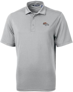 Cutter & Buck Denver Broncos Virtue Eco Pique Polo Shirt - Gray