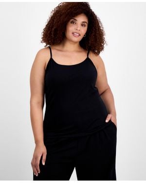 Aveto Trendy Plus Size Tank Top - Black