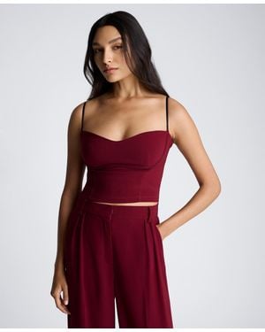 Kenneth Cole Sweetheart Neck Bustier Cami Top - Red