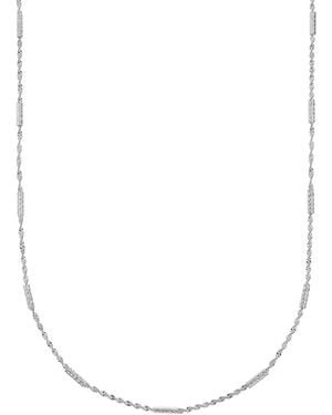 And Now This Plated Or 18k Gold Plated Brass Twisted Stationed Necklace - White