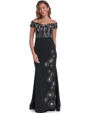 Eliza J Off-the-shoulder Formal Dress - Black