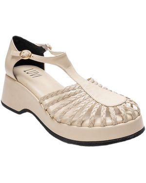 Prologue Shoes Barry Woven Wedge Sandal - White