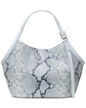 Kate Spade Leather Deco Embossed Medium Tulip Tote Bag - Gray