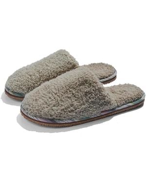 feel good Faux Sherpa Mule Slipper Indoor / Outdoor House Shoes - Gray