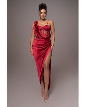 JLUXLABEL Anastacia Drape Maxi Dress - Red
