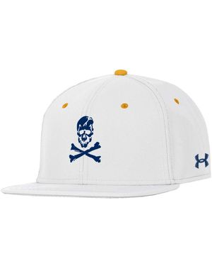 Under Armour Navy Midshipmen Jolly Rogers Alternate Baseball Fitted Hat - White