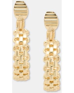 Ralph Lauren Small Rolo Chain Clip-on Hoop Earrings - Metallic