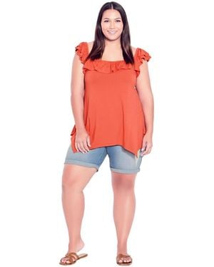 Avenue Giana Ripped Short - Red