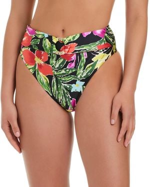 Red Carter Casablanca O-ring High-waist Swim Bottoms - Green