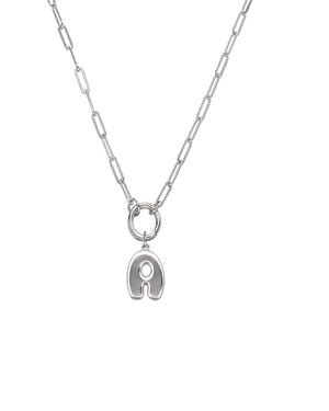 Oak & Luna Bubble Up Initial Necklace - Metallic