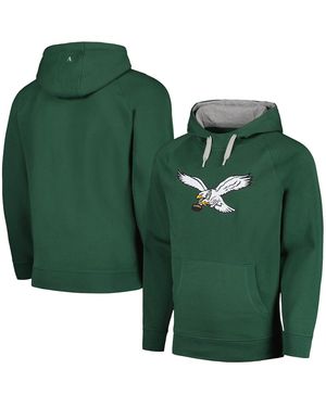 Antigua Philadelphia Eagles Throwback Logo Victory Pullover Hoodie - Green