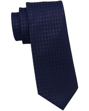 DKNY Geo Neat Geometric Pattern Slim Tie - Blue
