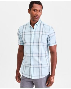 Club Room Printed Short-sleeve Shirt - White