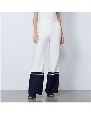 Etcetera Fluid Colorblock Palazzo Pants Fathom - White