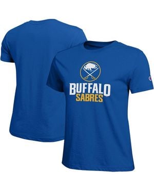Champion Buffalo Sabres Wordmark Lockup T-shirt - Blue