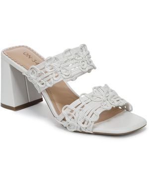 On 34th Sashaa Square Toe Dress Sandals - White