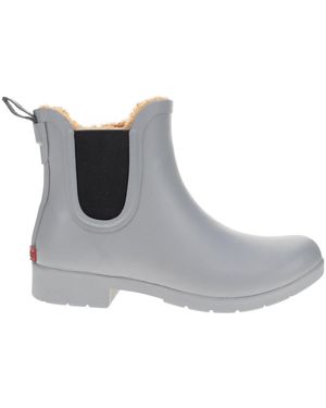 Chooka Delridge Faux Fur Chelsea Rain Boot - Gray