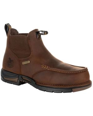 Georgia Boot Athens Chelsea Waterproof Work Boot - Brown
