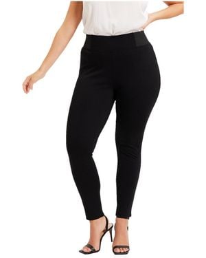 June + Vie June + Vie Plus Size Formfit Classic Ponte Pant - Black