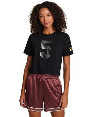Reebok Cropped Basketball Graphic T-shirt - Red