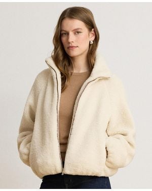 Ralph Lauren Sherpa Puffer Coat - Natural