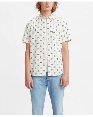 Levi's Classic 1 Pocket Short Sleeve Regular Fit Shirt - Blue