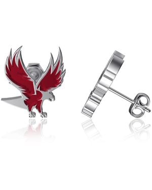 Dayna Designs North Carolina Central Eagles Enamel Post Earrings - White