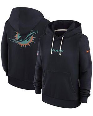 Nike Pitch Blue Miami Dolphins 2025 Rivalries Collection Standard Issue Sideline Dri-fit Hoodie