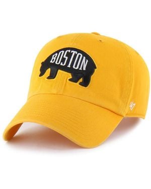 '47 Boston Bruins Core Logo Clean Up Adjustable Hat - Yellow