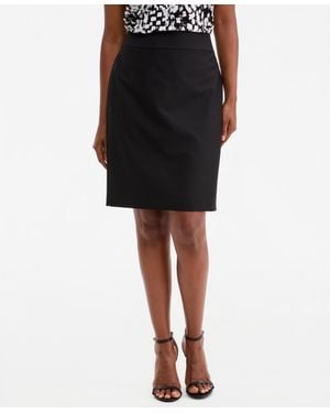 Kasper Washable Bi-stretch Back-zipper Pencil Skirt - Black
