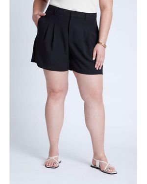 Eloquii The Fluid Crepe Short - Blue