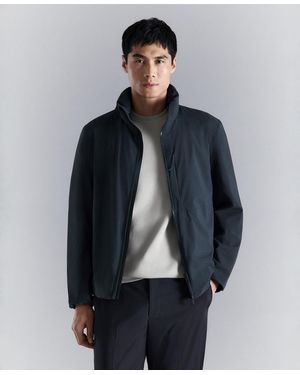 Mango Thermore Technology Packable Water-repellent Jacket - Blue