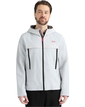 HUNTER Miles Seam Sealed Shell Hooded Jacket - White