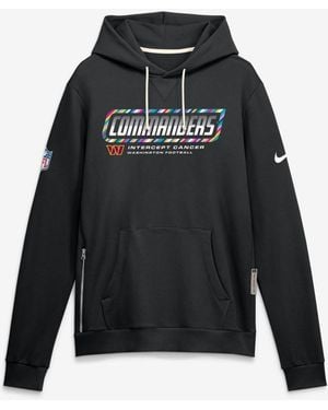 Nike Washington Commanders 2026 Nfl Cruical Catch Sideline Dri-fit Pullover Hoodie - Black