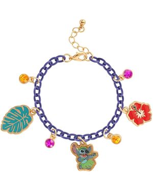 Disney Lilo & Stitch Purple Chain Charm Bracelet - Blue