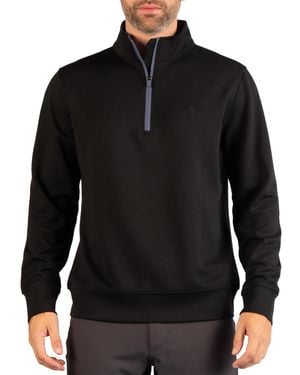 Tailorbyrd Liquid Lux Quarter Zip - Black