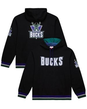 Mitchell & Ness And Milwaukee Bucks Heavyweight Hoodie - Black